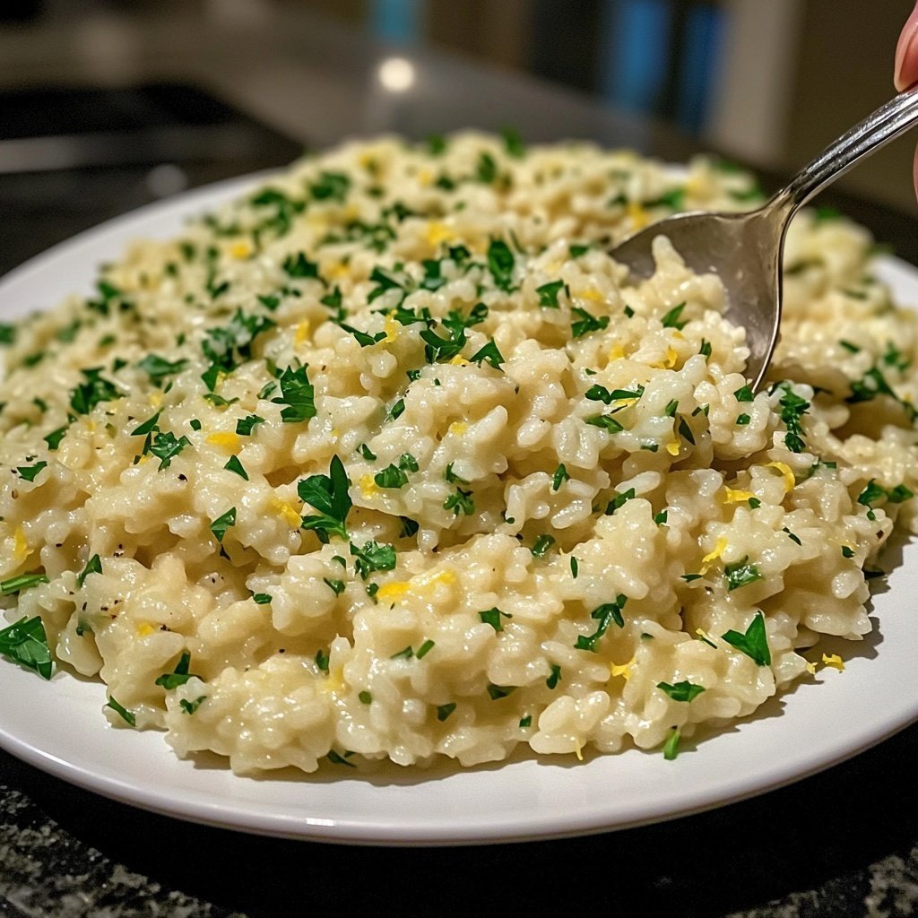 Valentine Dinner Lemon Herb Risotto