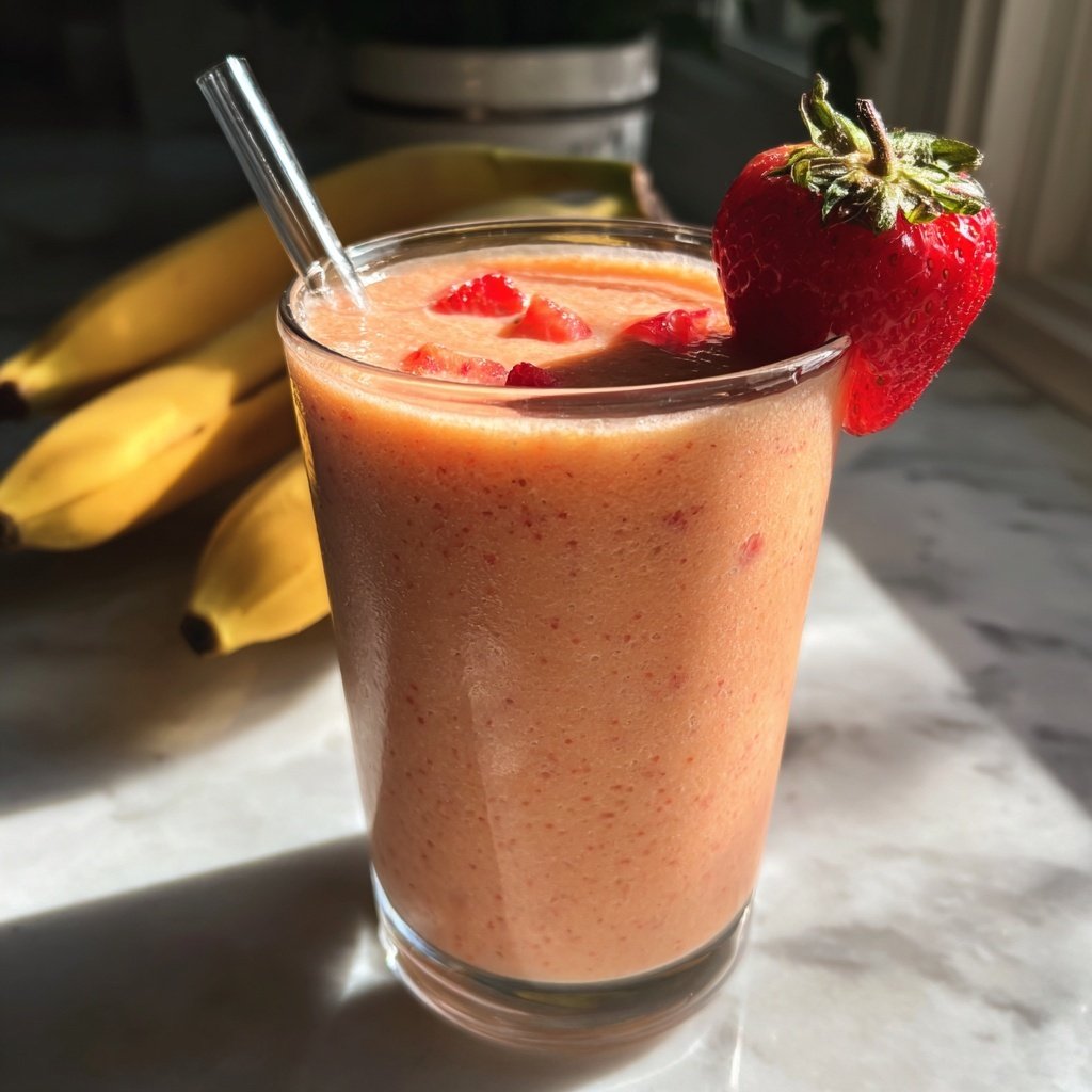 Fresh Strawberry Banana Smoothie