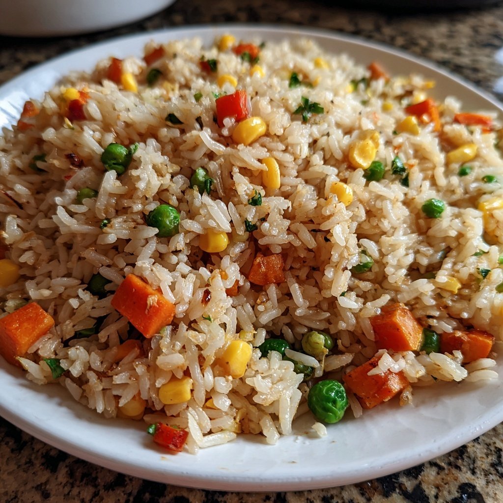 Simple Veggie Fried Rice Lunch
