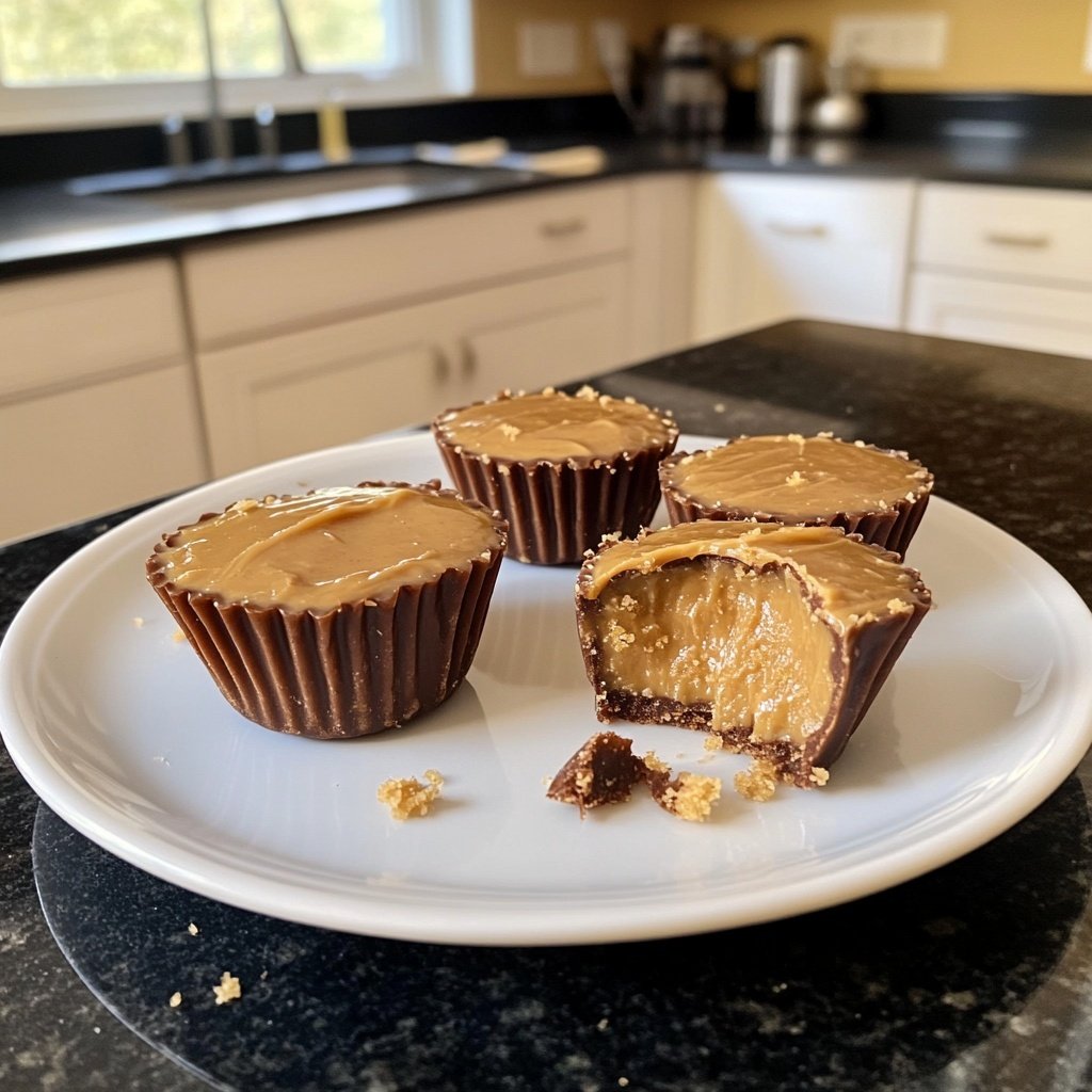 Homemade Peanut Butter Cups with Maple Filling