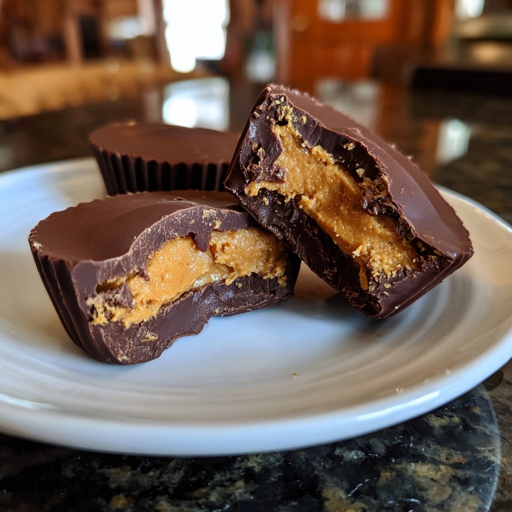 Homemade Peanut Butter Cups with Cashew Butter