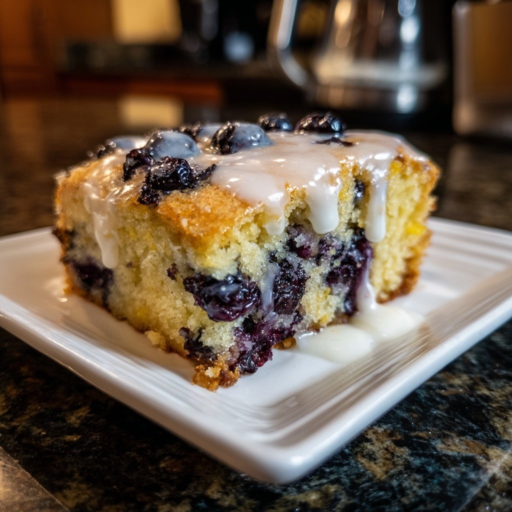 Lemon Blueberry Snack Cake