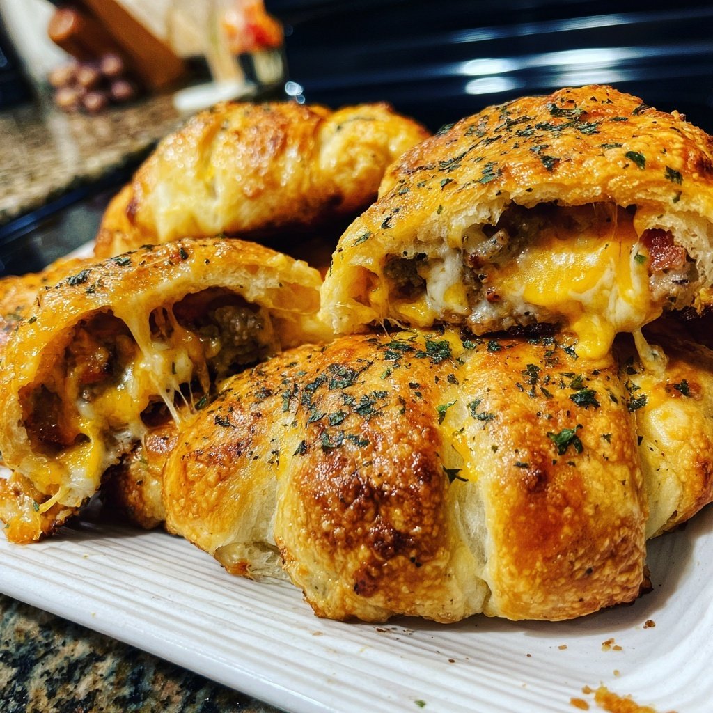 Super Bowl Appetizer Stuffed Crescent Rolls