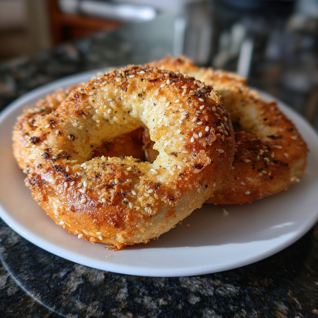 Air Fryer Protein Bagels