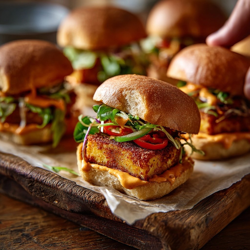 Sliders with Crispy Tofu