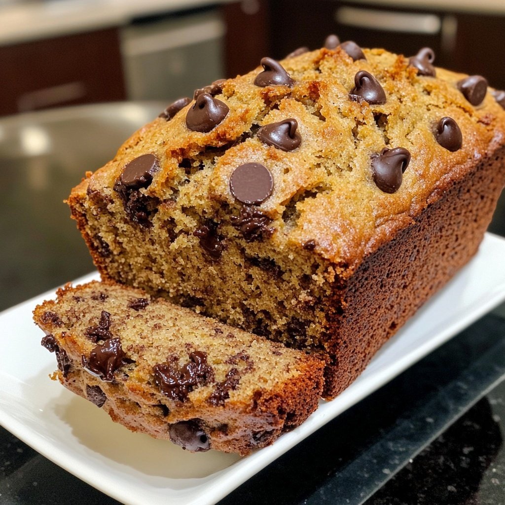 Banana Bread with Chocolate Chips Recipe