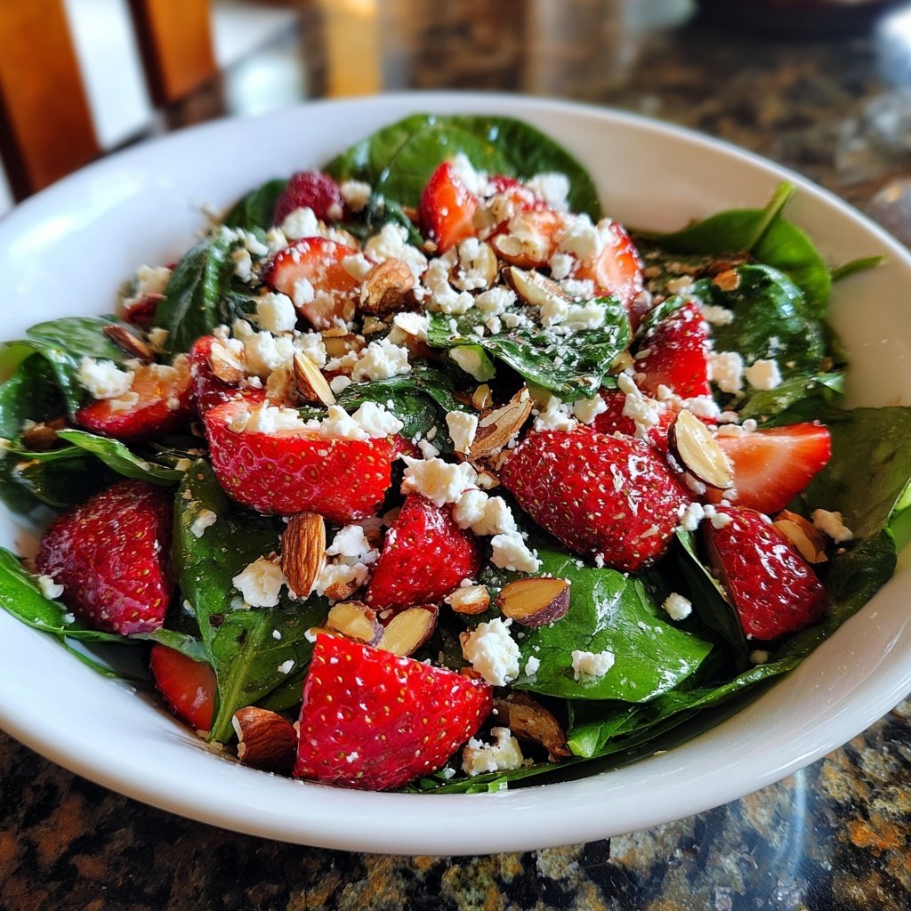 Strawberry Spinach Salad With Feta