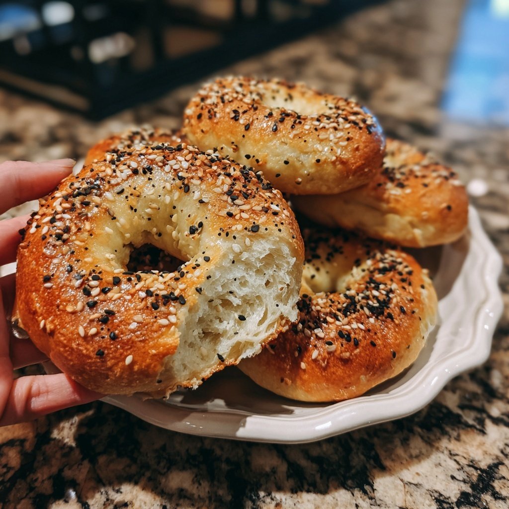 Air Fryer Yogurt Bagels