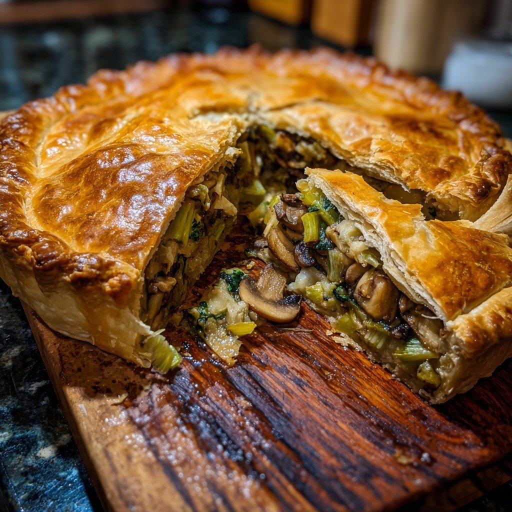 Sunday Mushroom and Leek Pie