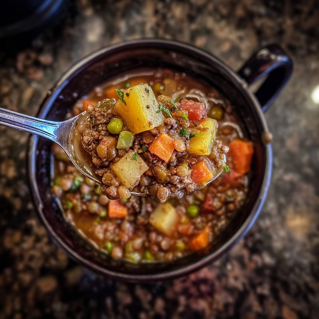 Ground Beef And Lentil Stew