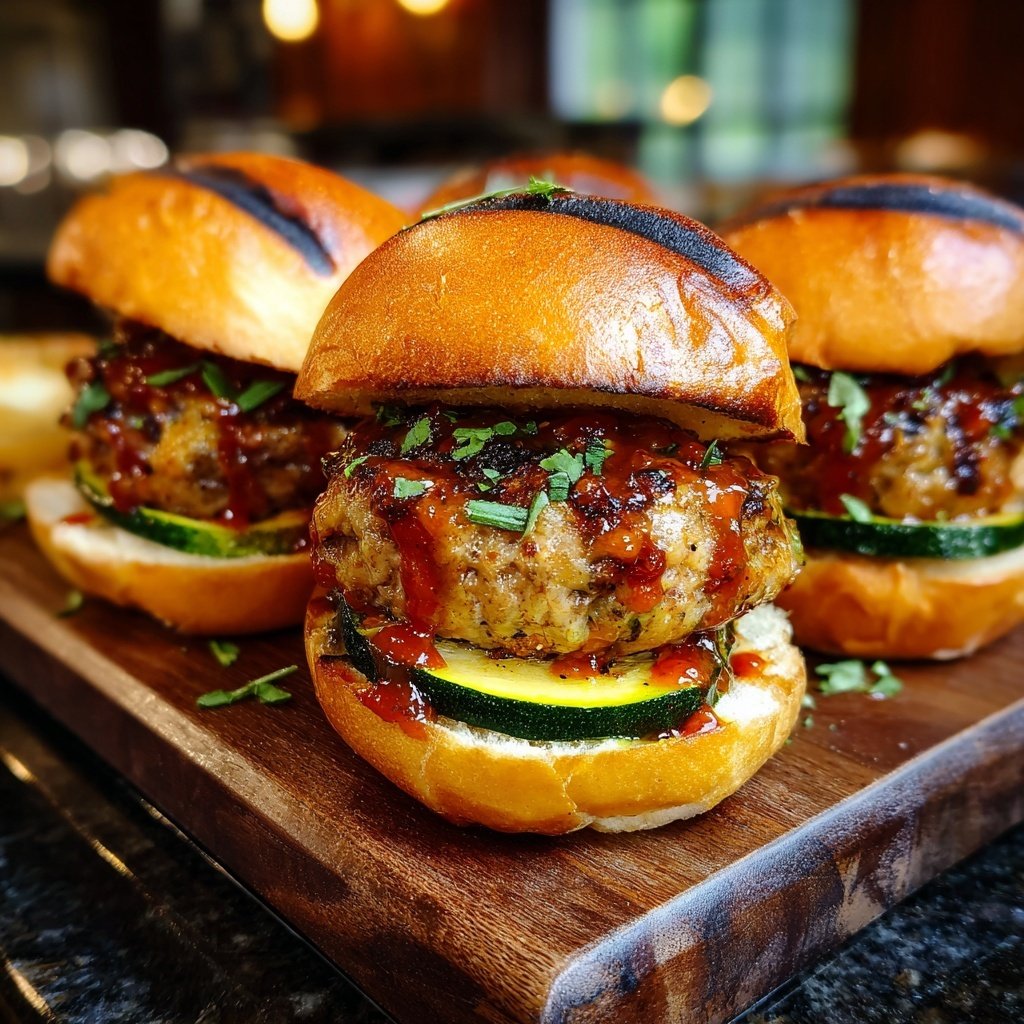 Sliders with Grilled Zucchini