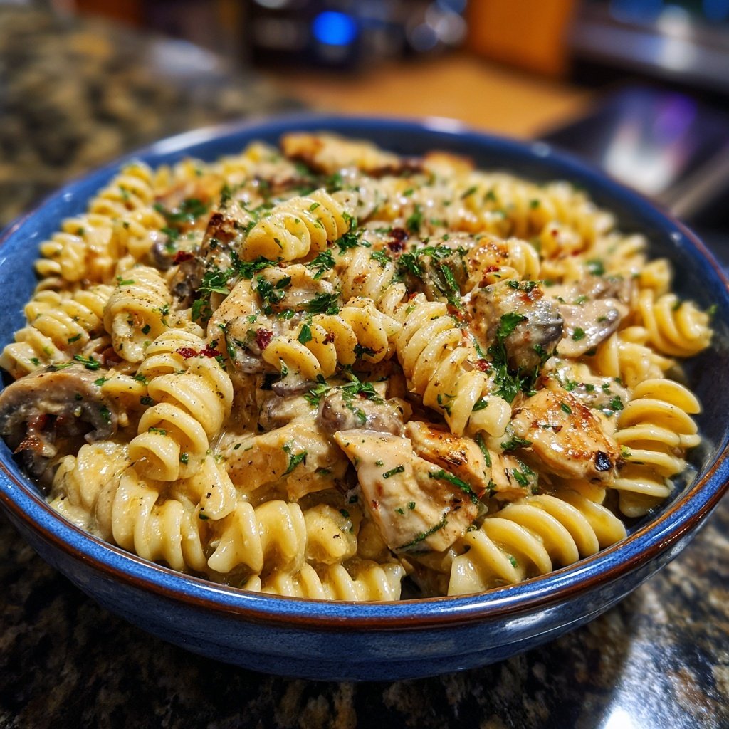 Creamy Mushroom Chicken Pasta