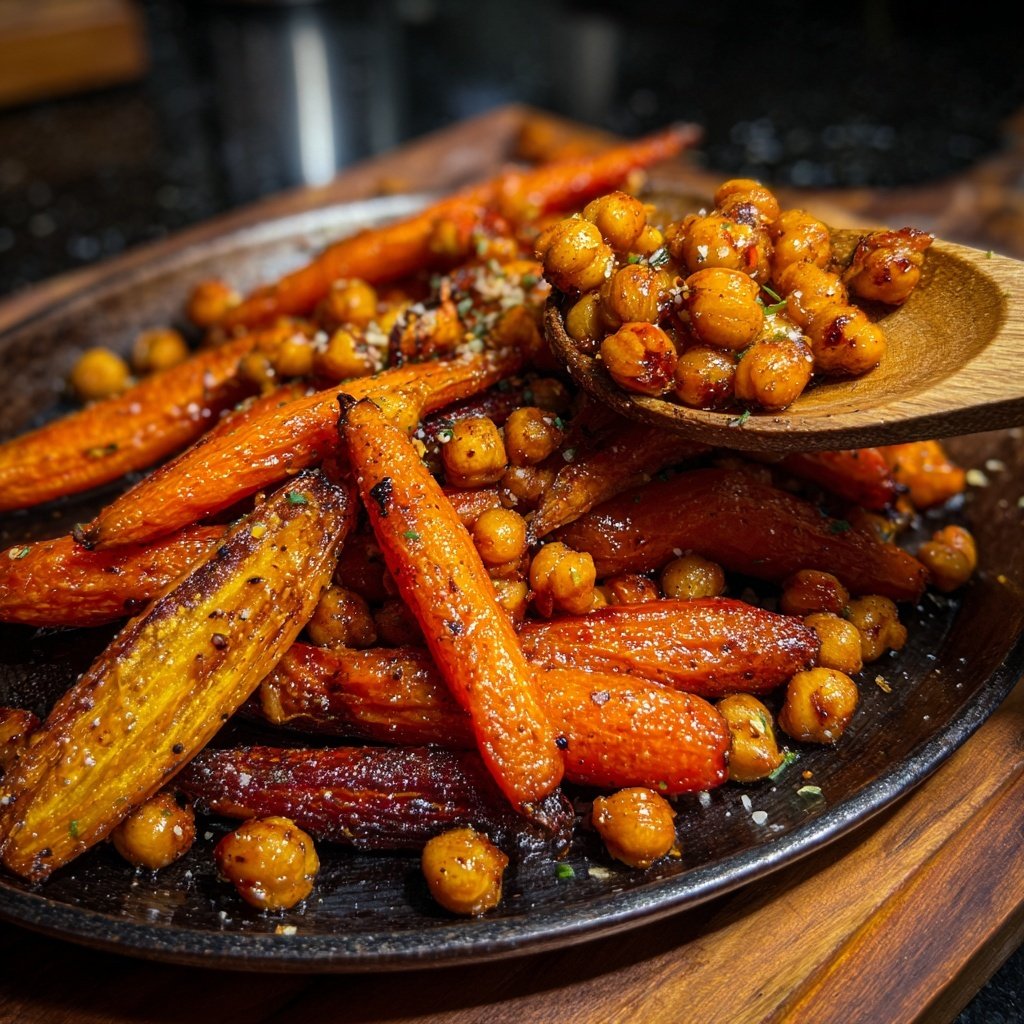 Honey Roasted Carrot Chickpea Tray