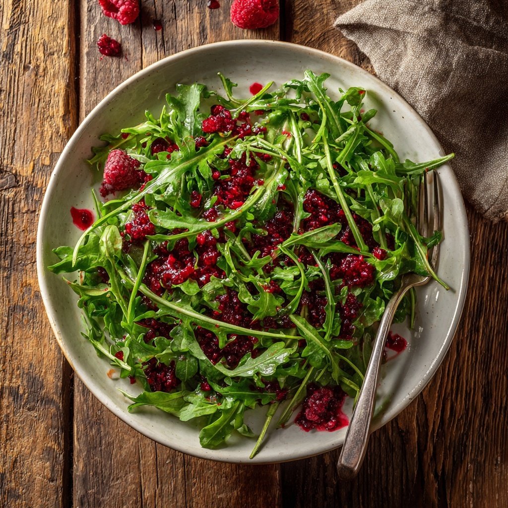 Arugula Salad with Raspberry Vinaigrette